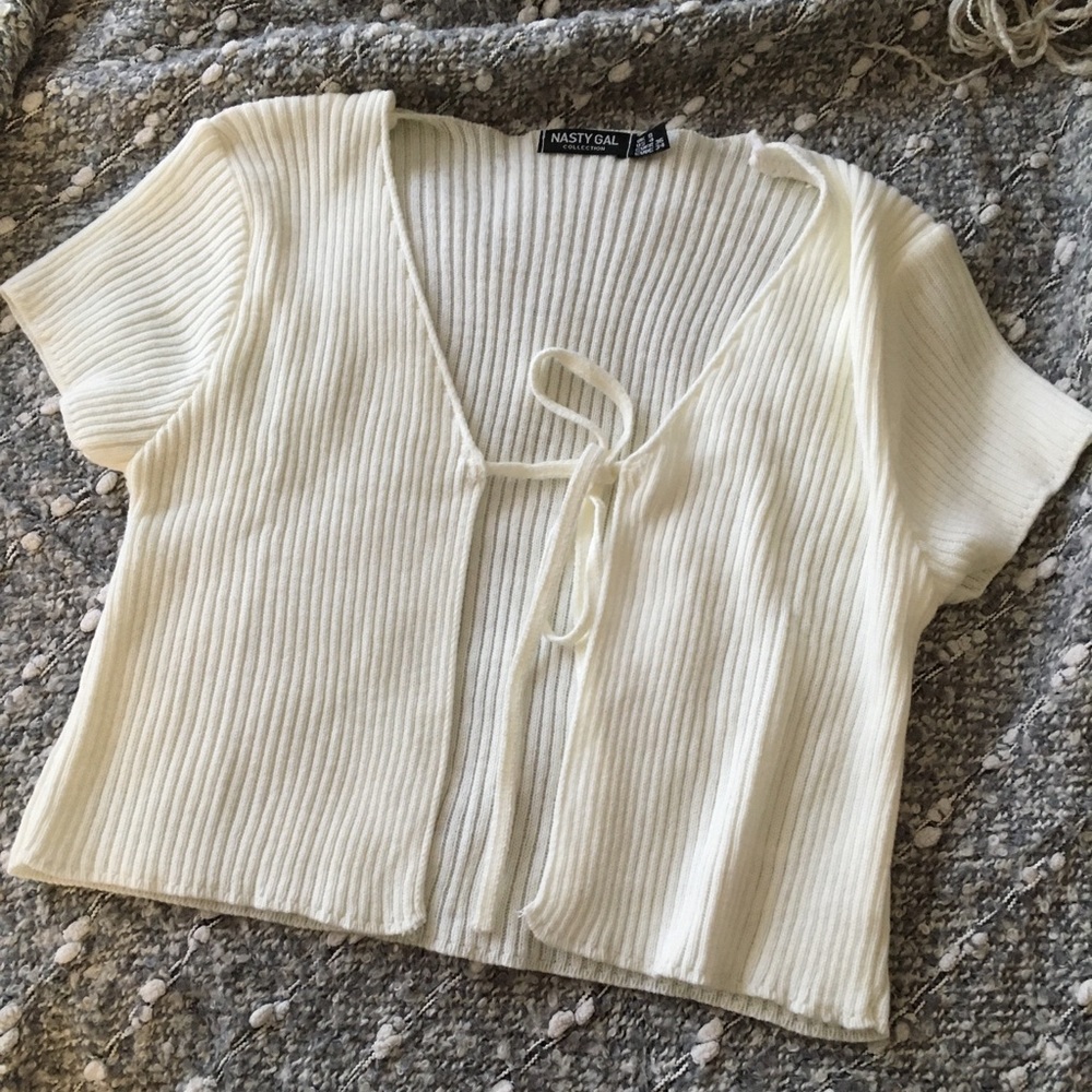 Nasty Gal Tie Front Top